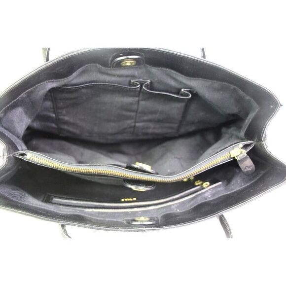 Monsac SMOOTH BLACK REAL LEATHER CLASSIC BUSINESS SATCHEL TOTE BAG HANDBAG PURSE - Picture 9 of 15